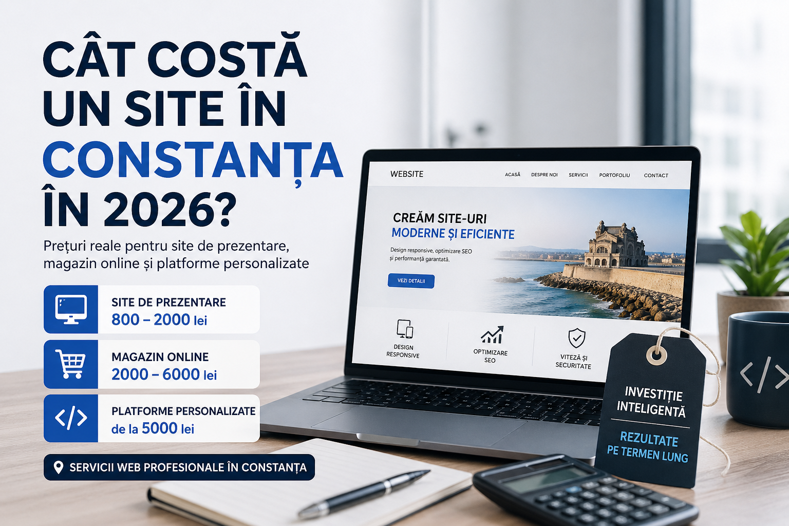 cât costă un site în Constanța în 2026